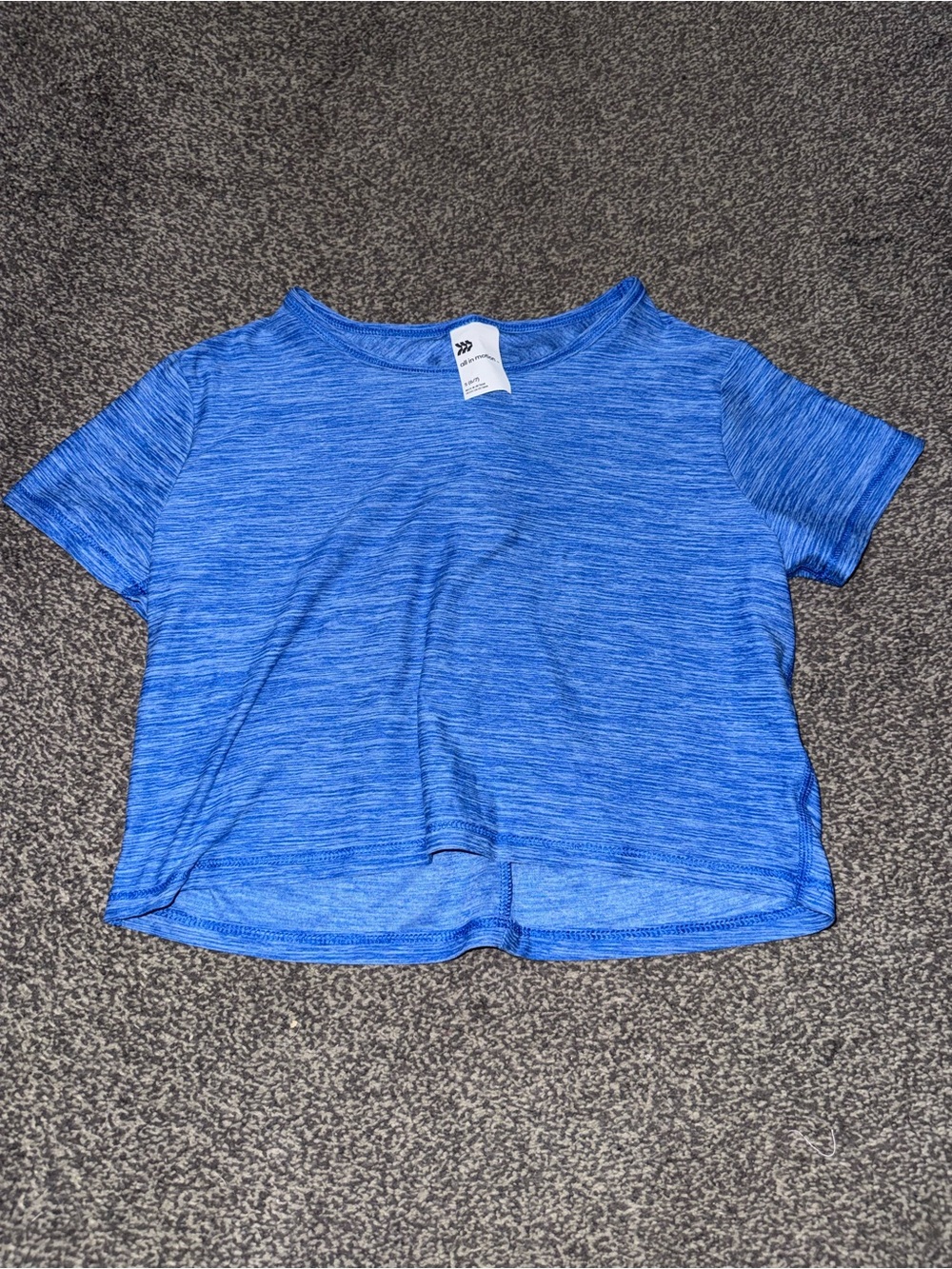 Girls All In Motion Blue Athletic Top Size S (6/7) Activewear Shirt